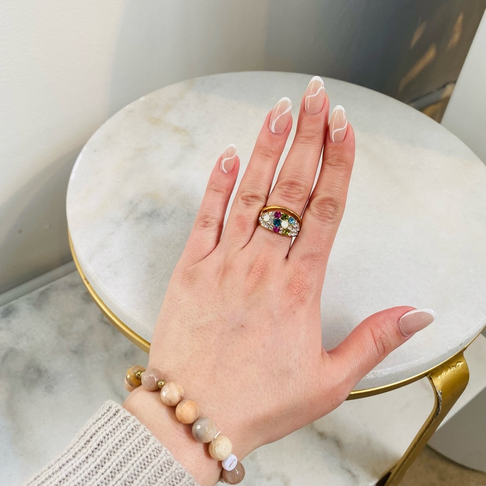 NEW Ring - Multicoloured gold